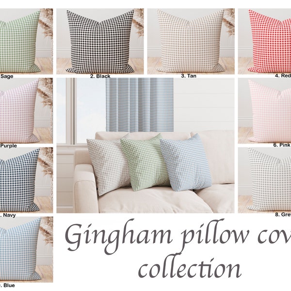 Gingham Pillow Covers (Set of 2) main image 1