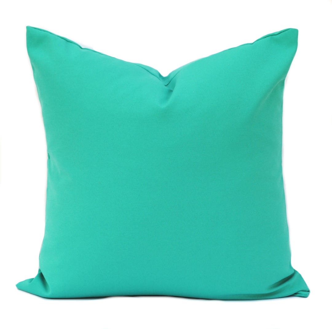 One Outdoor Teal Pillow Covers, Pillow Covers, 18x18, Throw Pillow