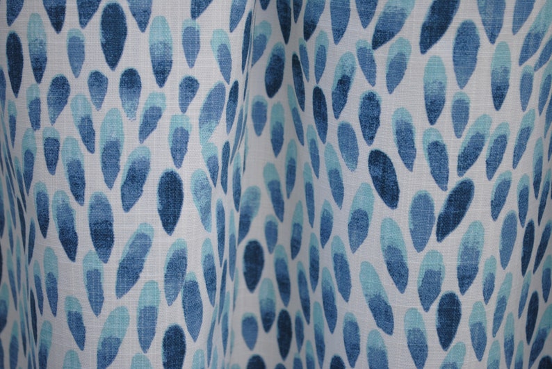 2 Curtain Panels Home Decor Premier Prints Curtain Blue Curtains Dotted Curtains Aqua blue Curtain