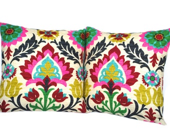 Two Waverly Santa Maria Desert Flower pillow covers, decorative throw pillow, decorative pillow, accent pillow, 18x18 pillow