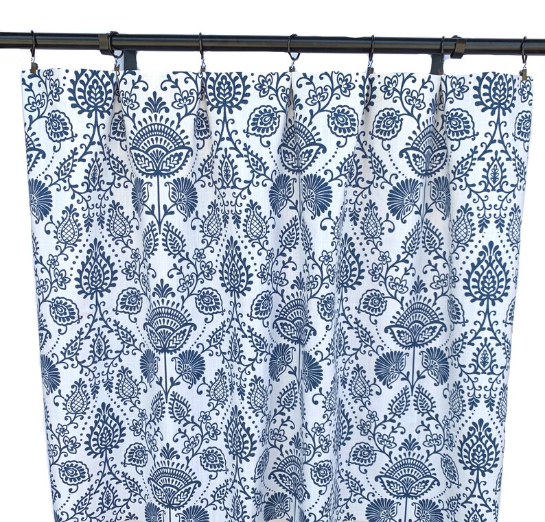 2 Curtain Panels Geometric Navy Blue Curtains Grey Home Decor Fl Black Window Treatments Living Minyamarket Com 2 Curtain Panels Geometric Navy, Navy Blue And Gray Curtains