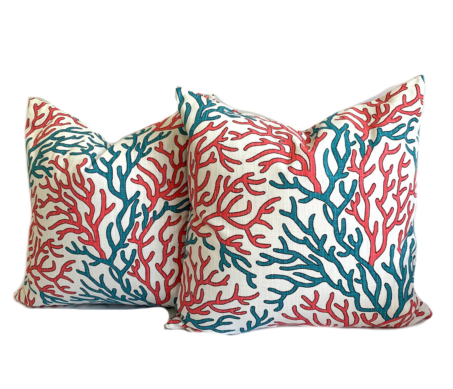 Coastal Pillow Cover Cushion Decorative Throw Pillow Navy Etsy