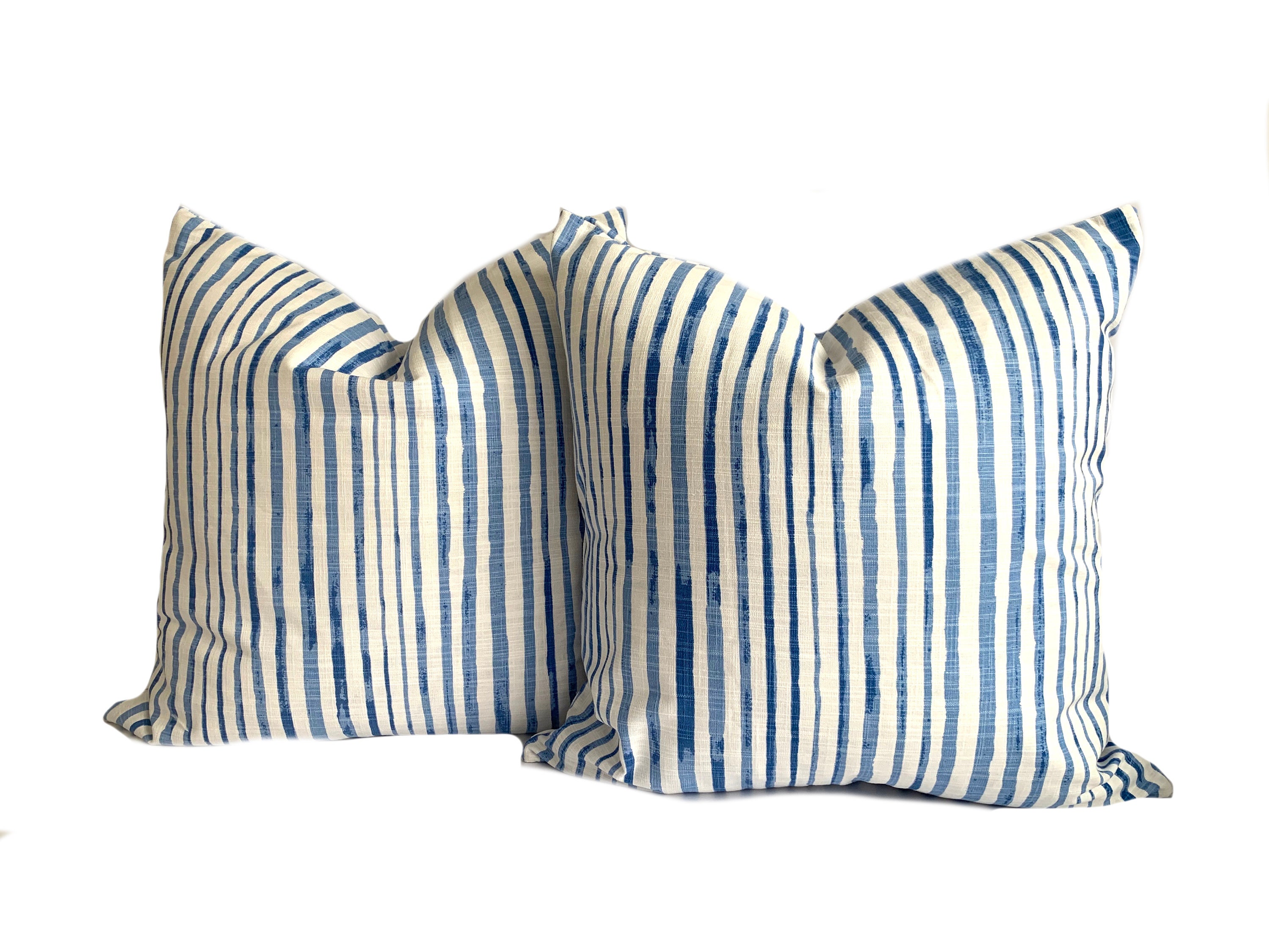 Three Stripe Lumbar Pillow White - House of Cindy