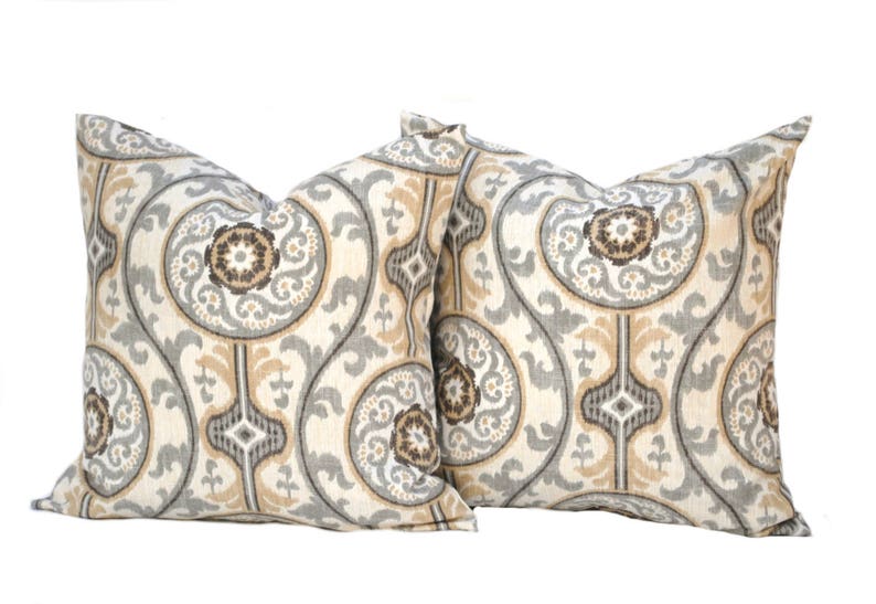 Two High Quality Magnolia Pillow Covers Slate Grey Pillow Etsy