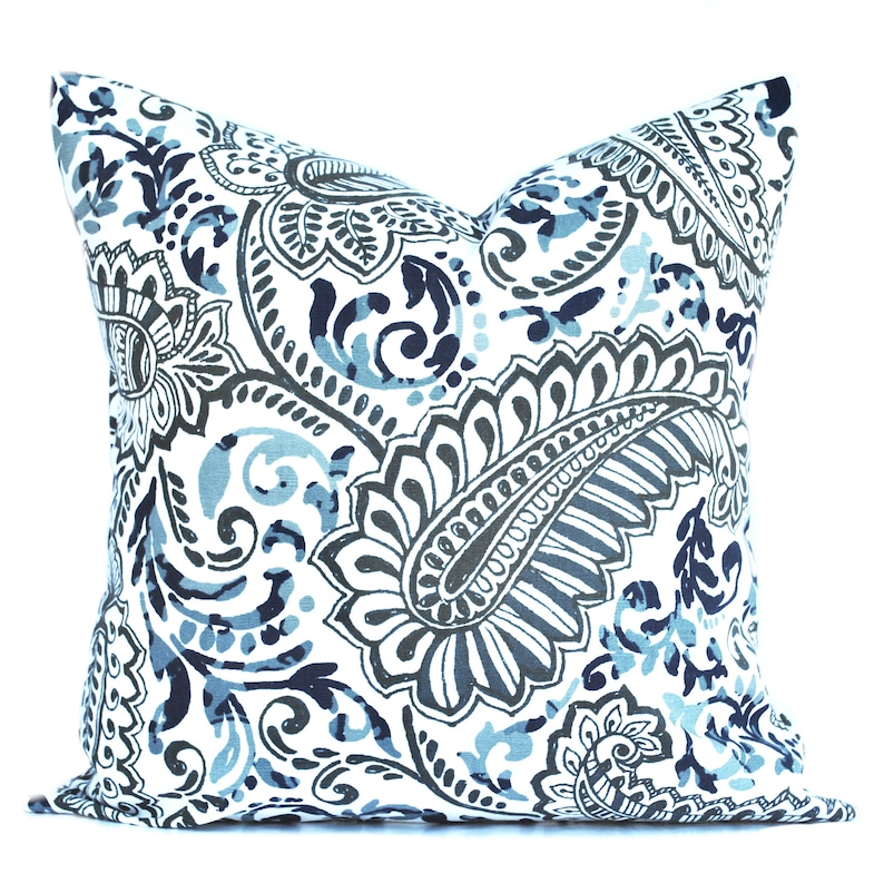 One Paisley Pillow Cover Home Decor Decorative Pillow Throw Etsy