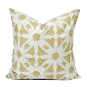 One Magnolia pillow cover, cushion, decorative throw pillow, Gold Tan pillow, accent pillow, Floral pillow