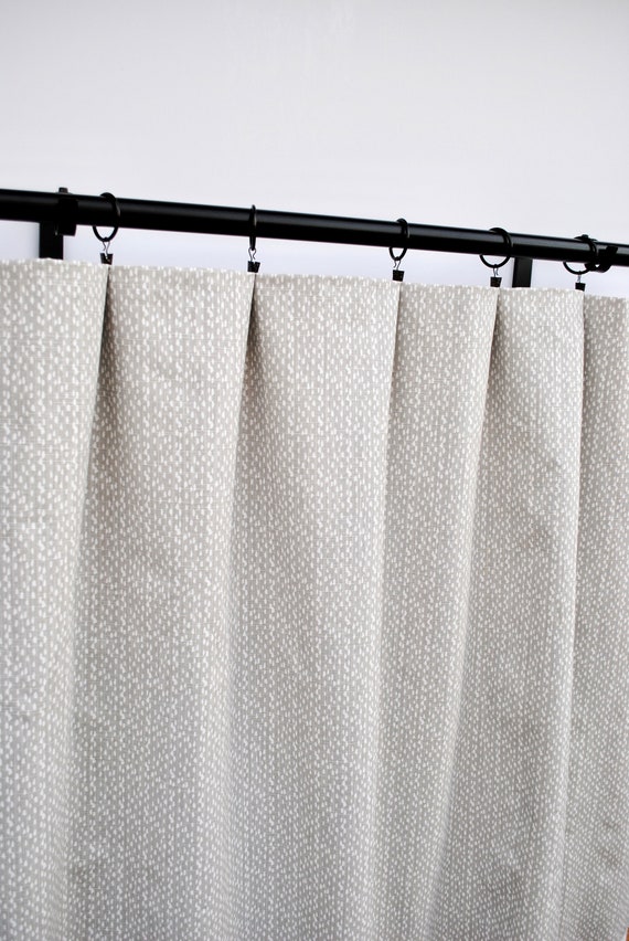 Light Grey Curtains Grey Polka Dot Curtain 2 Curtain Panels Etsy