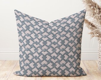 Fodera per cuscino da esterno Magnolia, cuscino da esterno geometrico Spa Blue Grey beige, cuscino decorativo