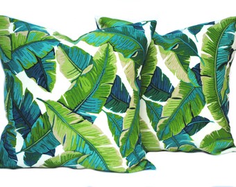 2 Palm pillow covers, cushion, decorative throw pillow, Palm tree pillow, accent pillow, outdoor pillow, pillow case