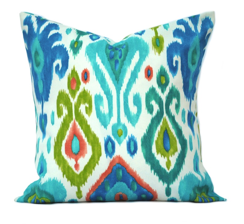 One Ikat Indoor/outdoor Pillow Cover 12 14 Etsy