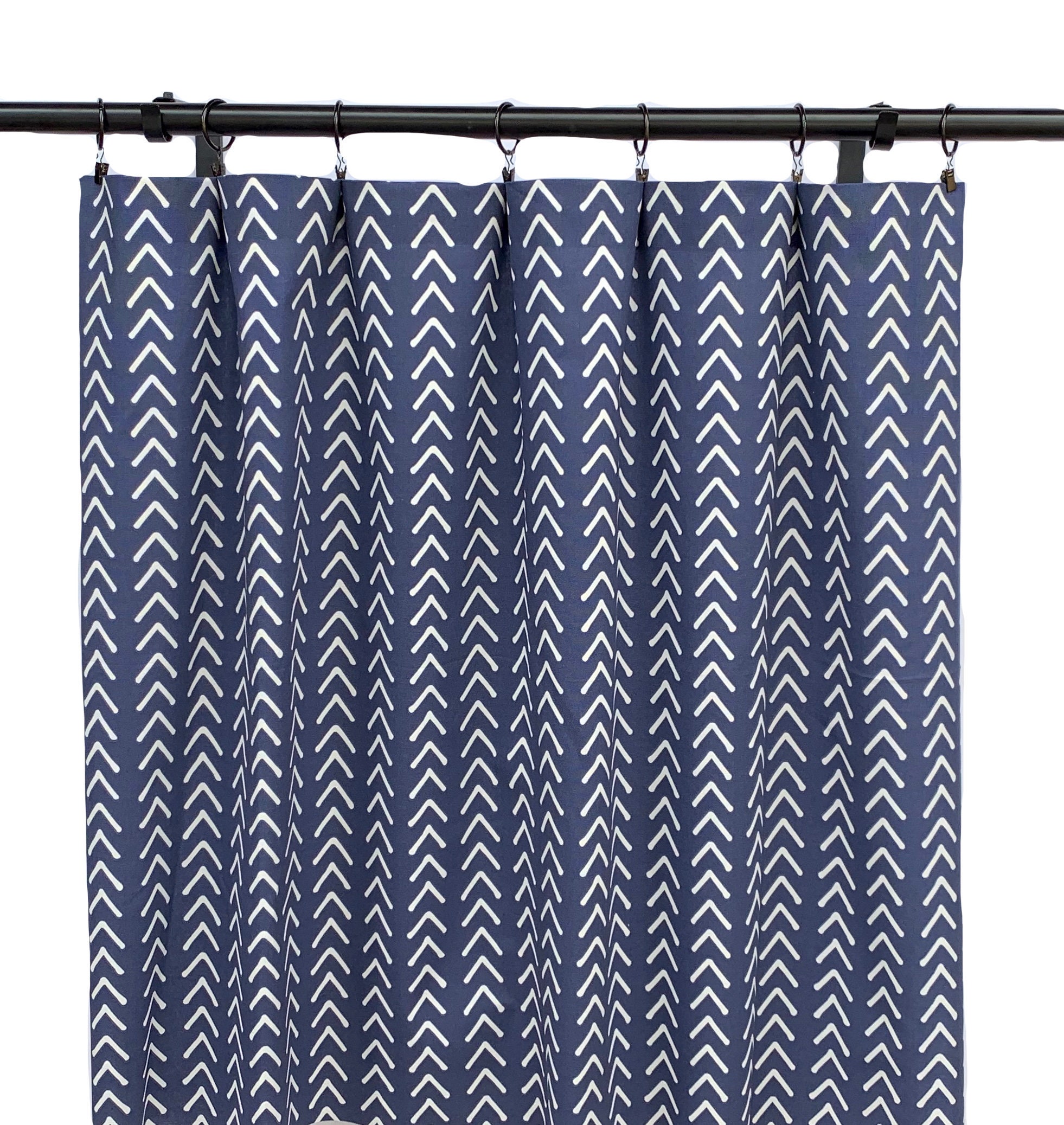 curtains navy blue