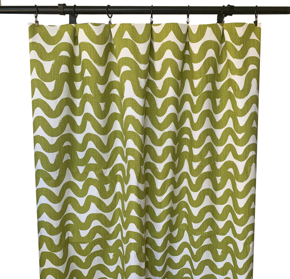Luxurious Wavy Curtains Green Curtains Boho Curtains Yellow Etsy