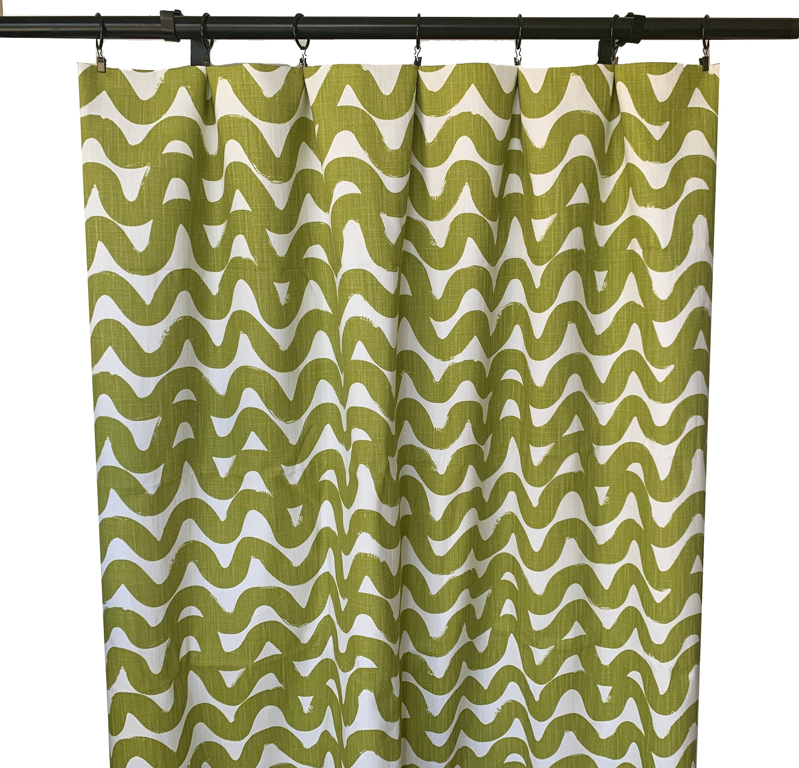Luxurious Wavy Curtains Green Curtains Boho Curtains Yellow Etsy