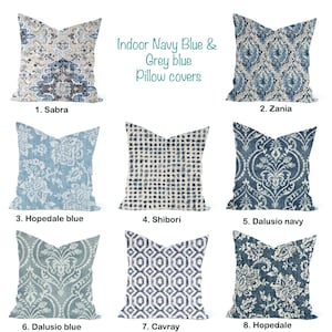 Blue pillow covers, Navy pillow, Shibori pillow, accent pillow, Grey Blue pillow case, Tan and blue pillow