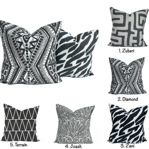 Black and white cover, Black and Grey Tribal Decorative pillows, Grey Tribal Zebra pillow, Azteca pillow, Grey Pillow, Throw Pillow