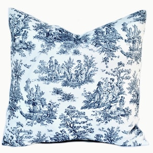 One Premier Prints Toile Pillow Cover, kussen, decoratief kussen, gooi kussen, Marineblauw kussen, Outdoor Kussen