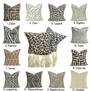 Brown and Tan Pillow cover, Brown leopard Tribal Decorative pillow, Tan Tribal Leopard pillow, Azteca pillow, Tan Home decor Pillow