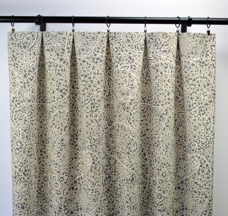 Tan Curtain Paisley Curtain 2 Curtain Panels Magnolia Curtains Curtains Charcoal Curtain Home Decor