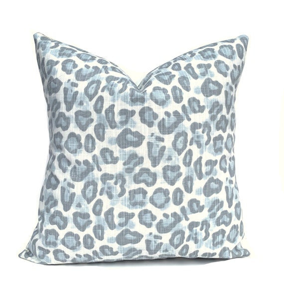 grey leopard pillow