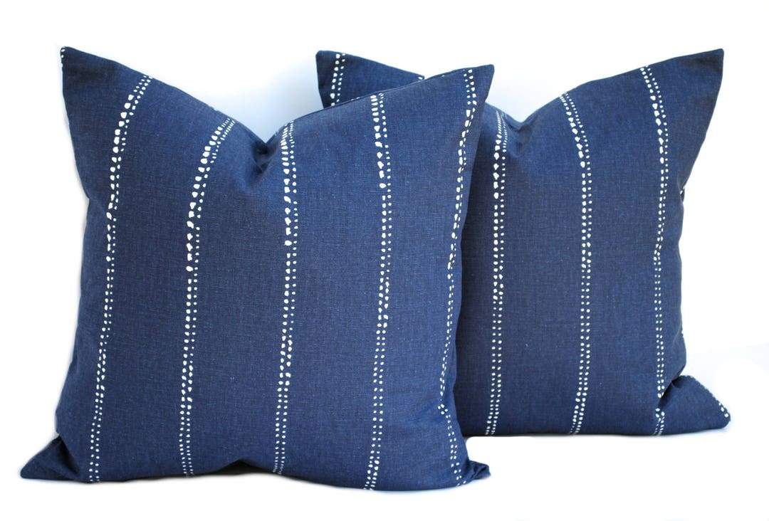 Two Navy Pillow Covers, Home Decor, Decorative Pillow, Throw Pillow