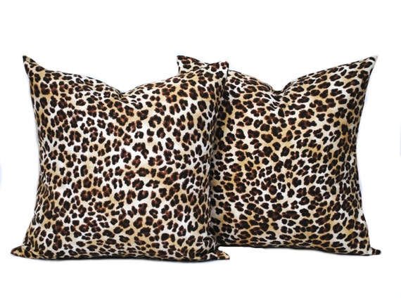 Two Animal print pillow covers Home Animal Print Pillow Gold Pillow Cover