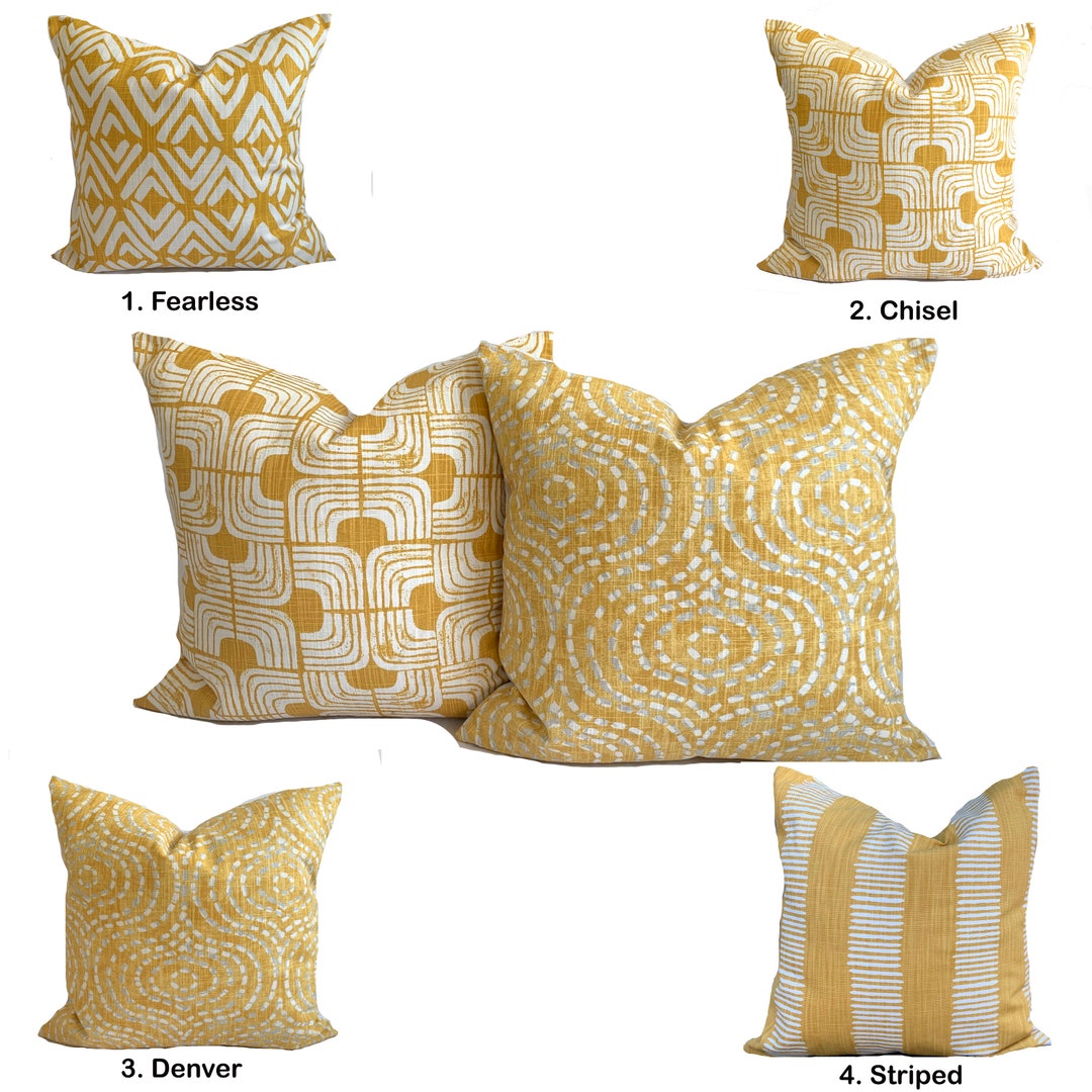 One Quality Premier Pillow Cover, Mustard Yellow Pillow, Decorative Throw Pillow, Yellow Pillow