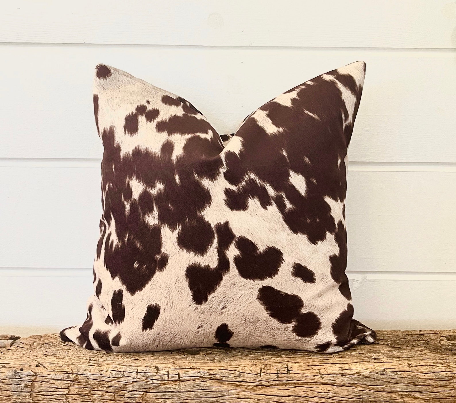 Cow Print Pillow Cover Cow Hide Pillow Decorative Pillow Etsy