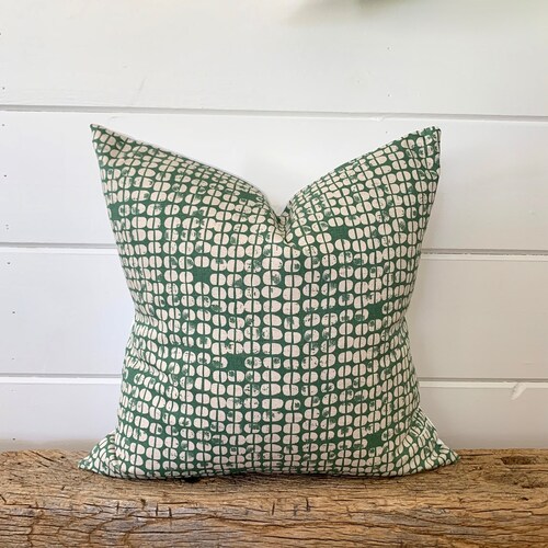 One Scott Living Pillow Cover Dark Green Medallion Pillow Etsy
