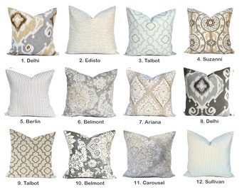One high quality Magnolia home pillow cover, Tan Pillow, decorative throw pillow, Grey pillow, accent pillow,  Throw Pillow