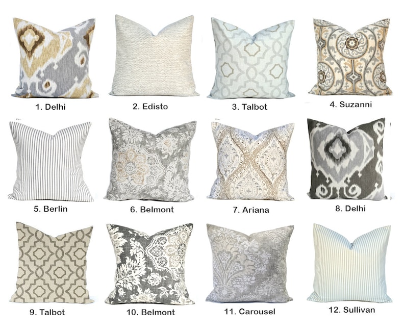 One high quality Magnolia home pillow cover, Tan Pillow, decorative throw pillow, Grey pillow, accent pillow, Throw Pillow image 1