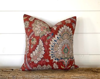 Red pattern throw pillows sale