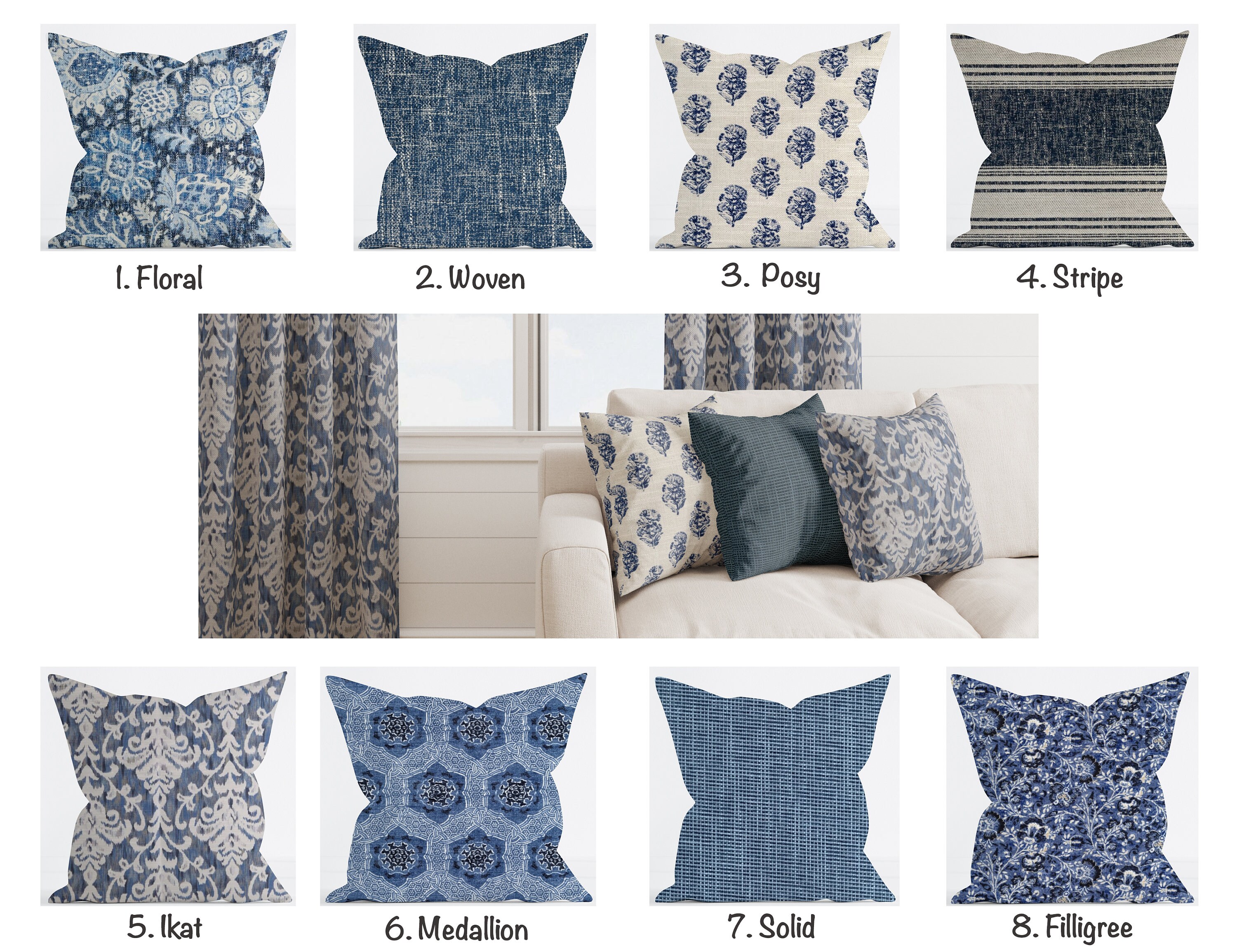 Indigo Pillow Etsy Singapore