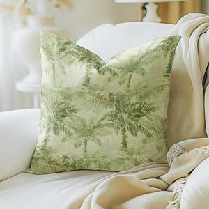 Tommy Bahama Tropische kussensloop van hoge kwaliteit, olijfbos saliegroene tropische palmboom Hawaïaans decoratief kussen