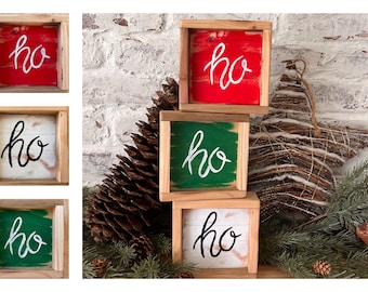 Rustic ' HO HO HO' Christmas home decor, Wood Christmas signs, Rustic Christmas, Christmas Decoration