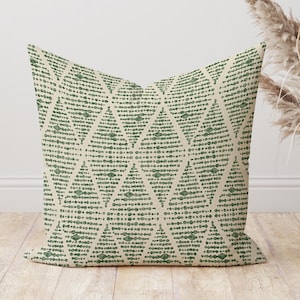 High quality Fir Green home decor Pillow cover , Dark evergreen green Fir geometric dot diamond print  Throw Pillows Cushion