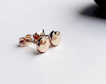 Handmade solid gold earrings, recycled Solid Gold (9 carat) stud earrings, gold stud earrings, stud earring, gold earrings