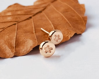 Gold stud earring, star 5 mm stud earrings, gold handmade, gold earrings, star stud earrings, gold earrings, earrings