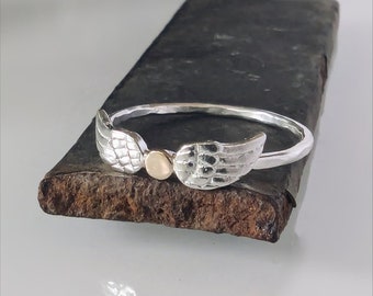 ANILLO HEAVEN Banda de oro y plata esterlina reciclada