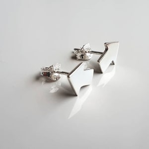 Recycled Sterling Silver Arrow Stud Earrings