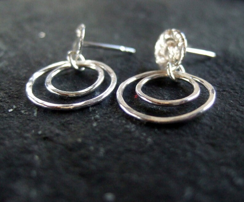 Silver hoop earrings sterling silver 925 handmade in the UK