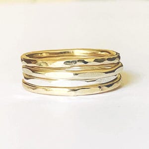SOILD GOLD RING Solid 9 Carat Gold Ring Stackable Rings
