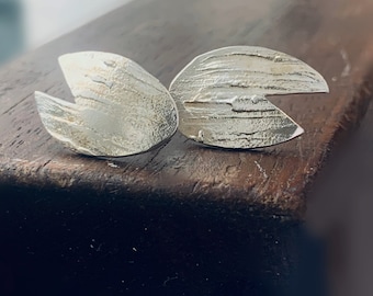 ARC jewellery design, Sterling Silver ARC textured earrings by Nyaki Punk Jewellery