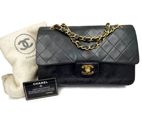 Chanel Vintage Classic Timeless Double Flap Lambskin 10 