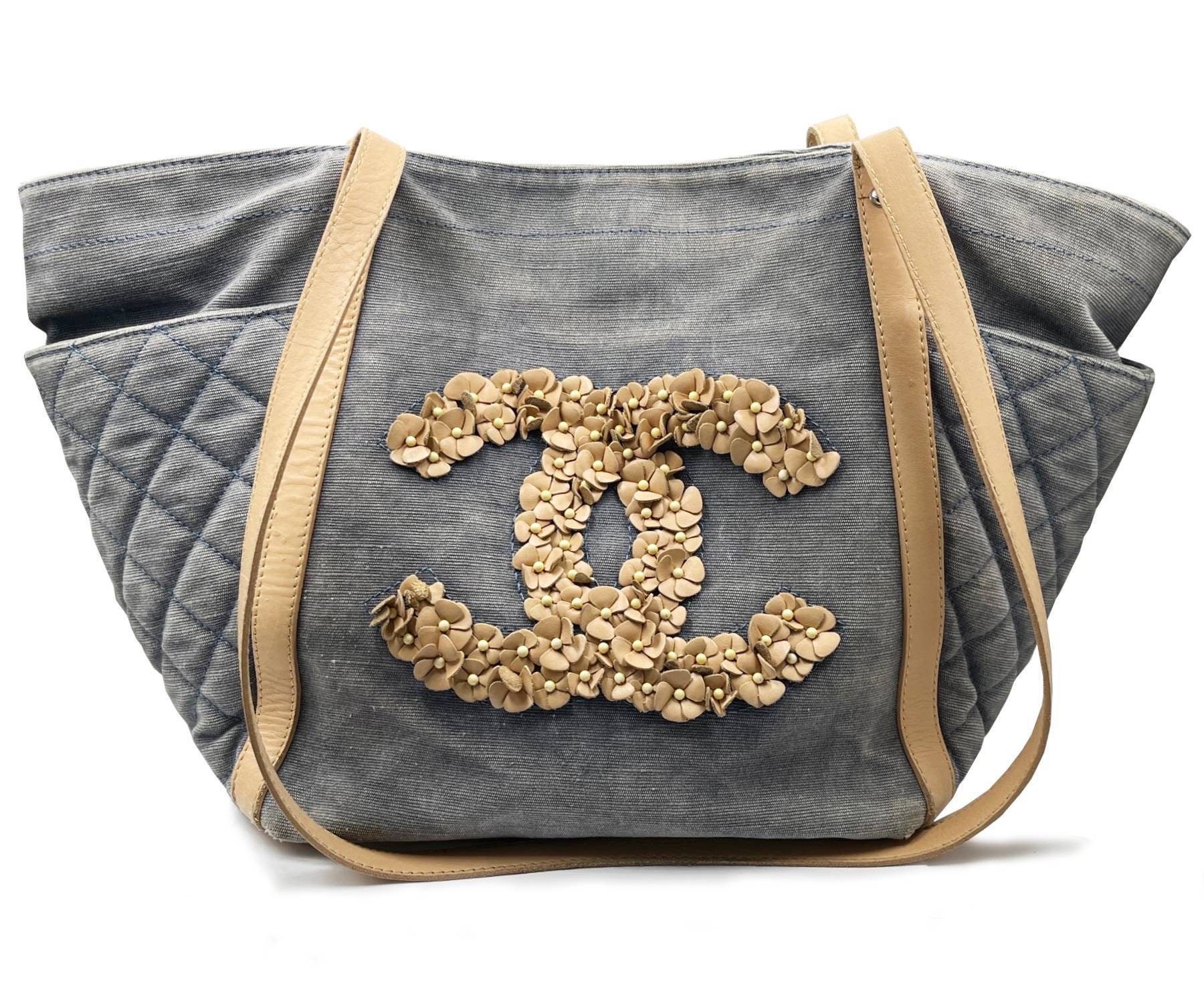 Chanel Blue Denim Canvas and Sequin Deauville Backpack Bag