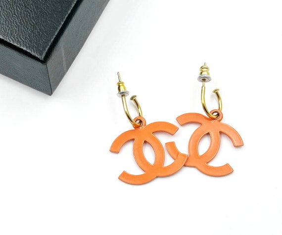 Buy Peach CC Dangle Earrings Online in - Etsy