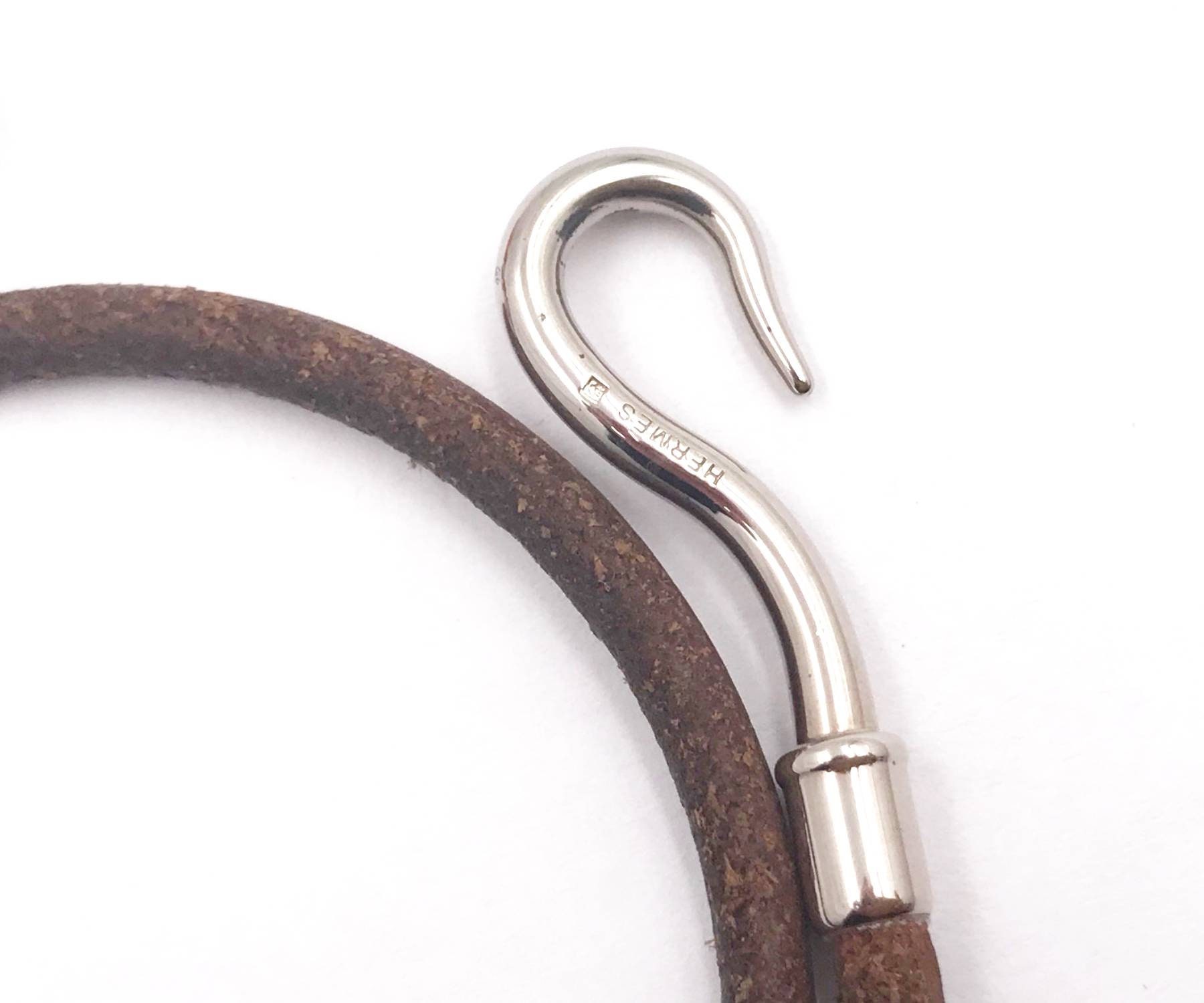 Hermes Palladium Jumbo Hook Leather Bracelet /choker - Etsy