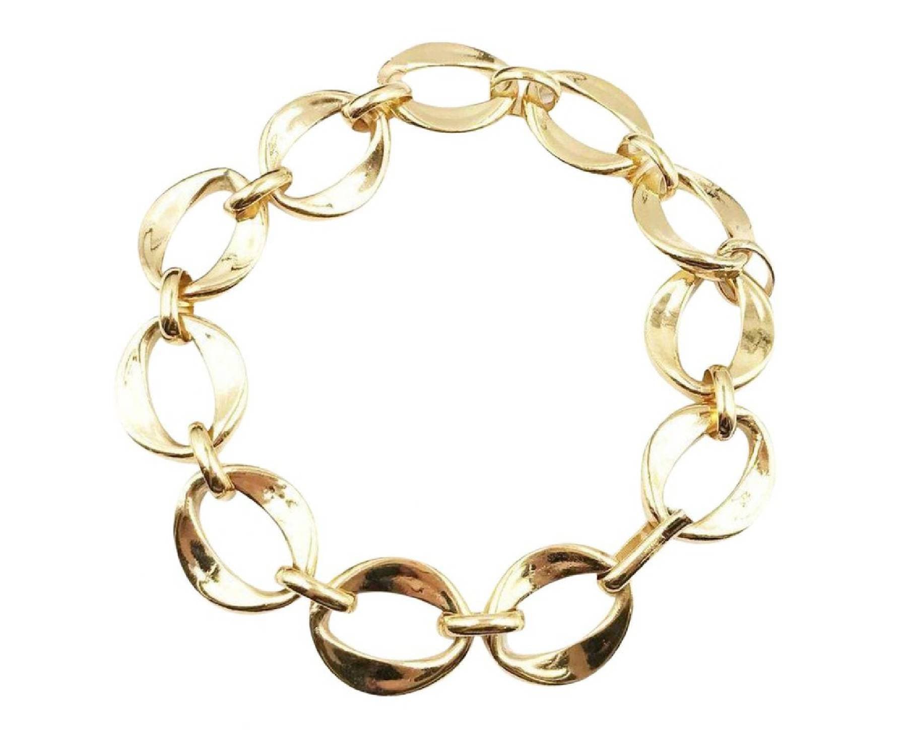 Chanel Vintage Gold Plated Ring Necklace as Seen on Nicole 
