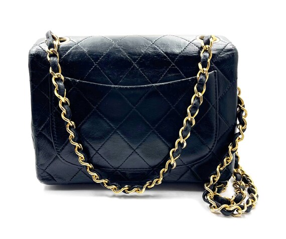 Chanel Vintage Classic Black Mini Timeless Crossb… - image 3