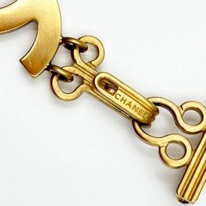 Chanel Vintage Gold CC Hook and Eye Large Double Brooch image 3