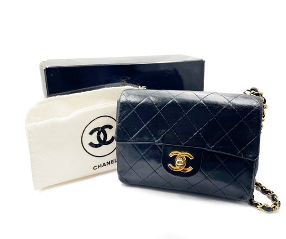 Chanel Vintage Classic Black Mini Timeless Crossb… - image 2